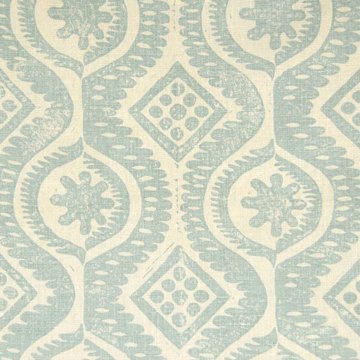 LEE JOFA - DAMASK- AQUA - Wallcovering by the Yard AQUA
