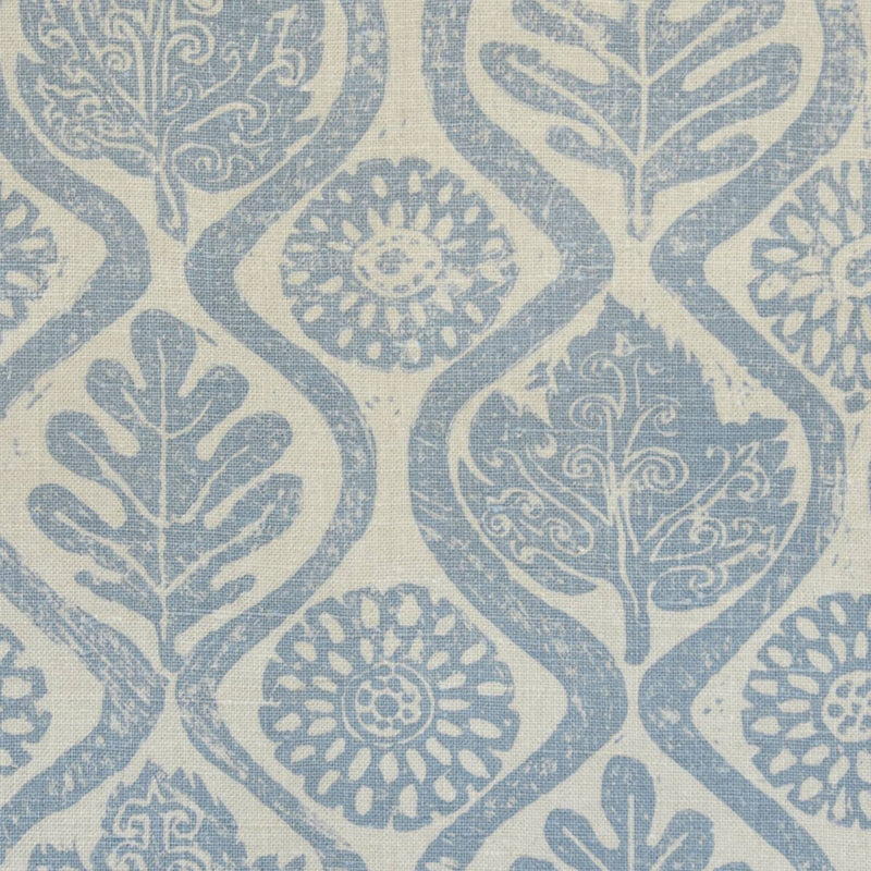 LEE JOFA - OAKLEAVES- BLUE - Wallcovering by the Yard BLUE