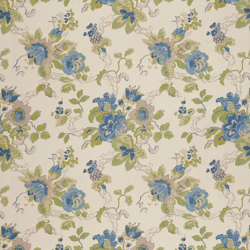 LEE JOFA - PARNHAM- CORNFLOWER/LIME - Wallcovering by the Yard CORNFLOWER/LIME