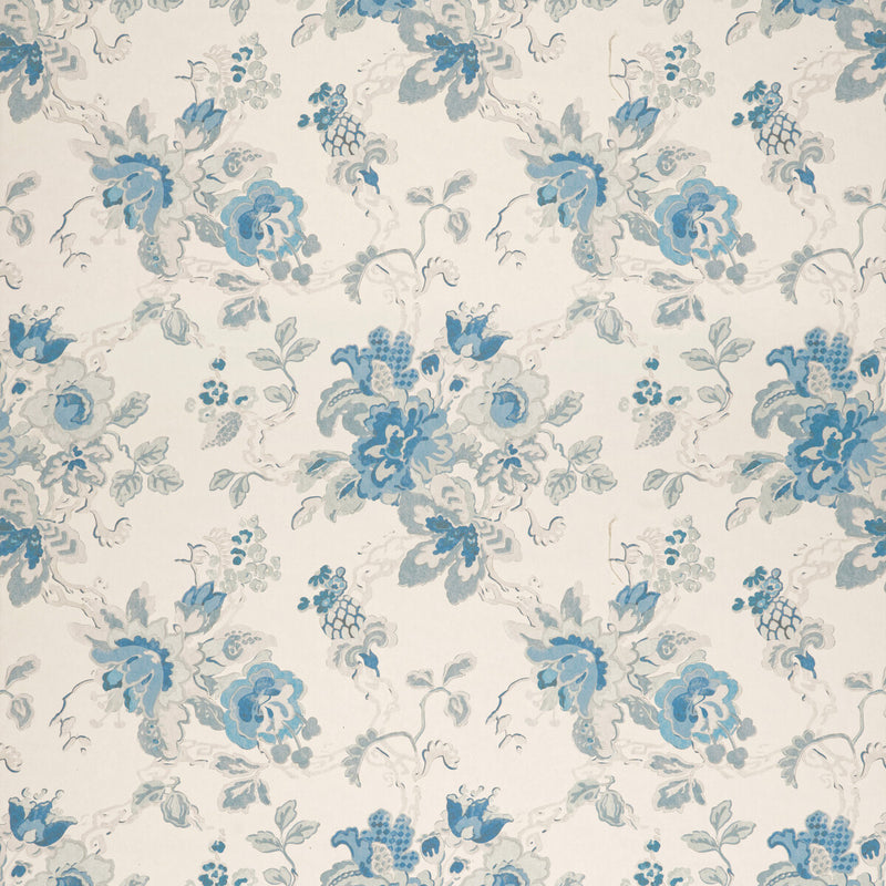 LEE JOFA - PARNHAM- AZURE - Wallcovering by the Yard AZURE