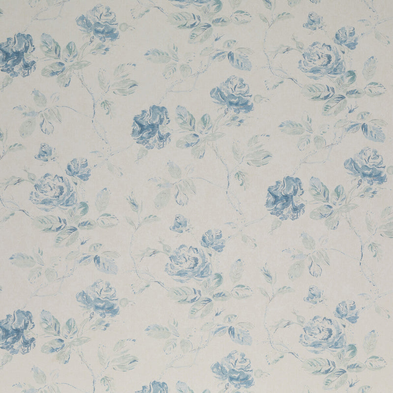 LEE JOFA - MARLOW- BLUE/MINT/CREAM - Wallcovering by the Yard BLUE/MINT/CREAM