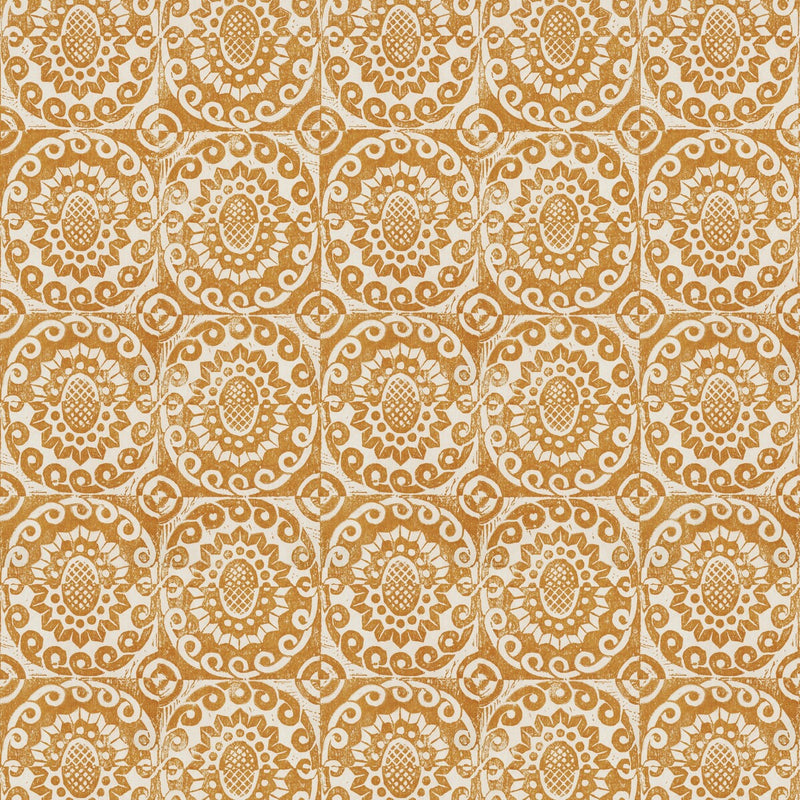 LEE JOFA - PINEAPPLE WALL- TANGERINE - Wallcovering by the Yard TANGERINE
