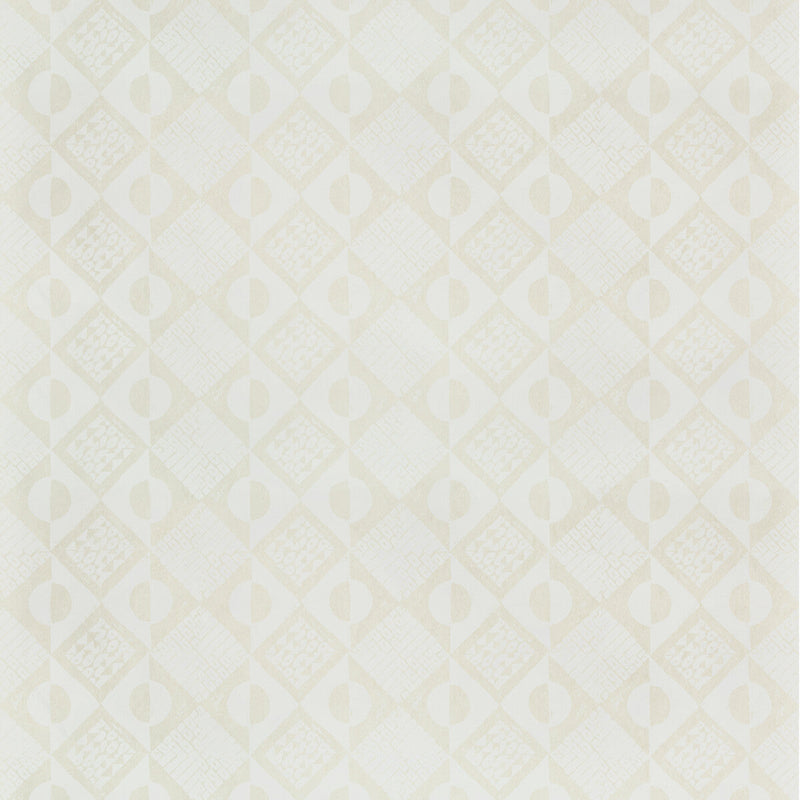 LEE JOFA - CIRCLES AND SQUARES WP- OFF WHITE - Wallcovering by the Yard OFF WHITE