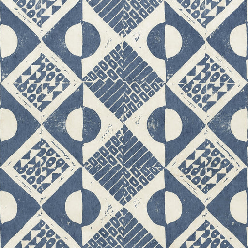 LEE JOFA - CIRCLES AND SQUARES WP- AZURE - Wallcovering by the Yard AZURE