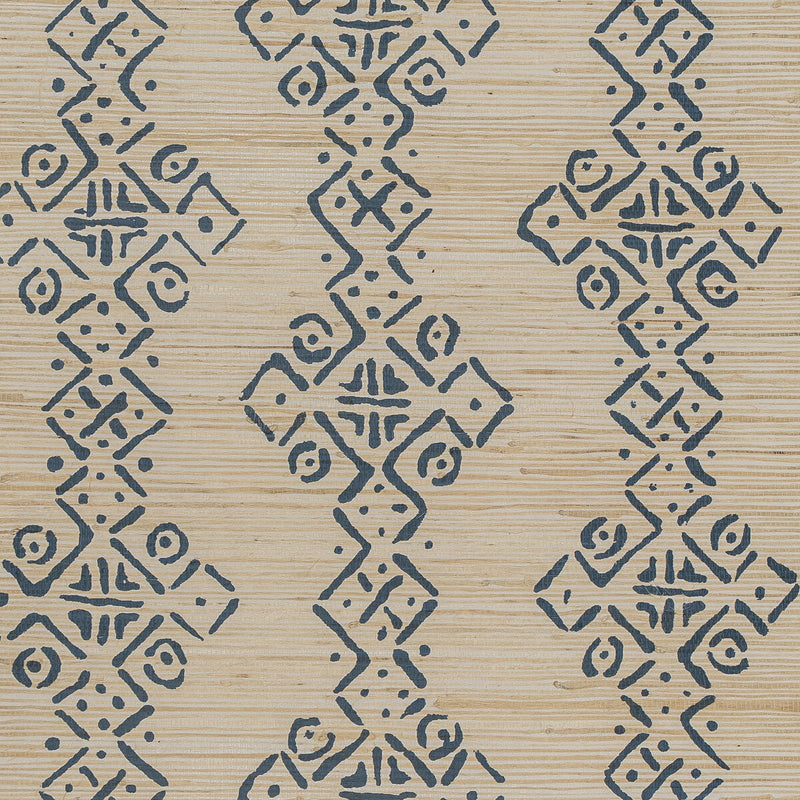 LEE JOFA - MALI GRASSCLOTH- INDIGO - Wallcovering by the Yard INDIGO