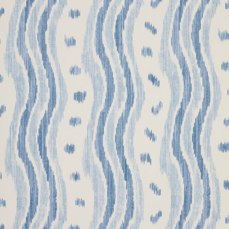 LEE JOFA - IKAT STRIPE WP- AZURE - Wallcovering by the Roll AZURE