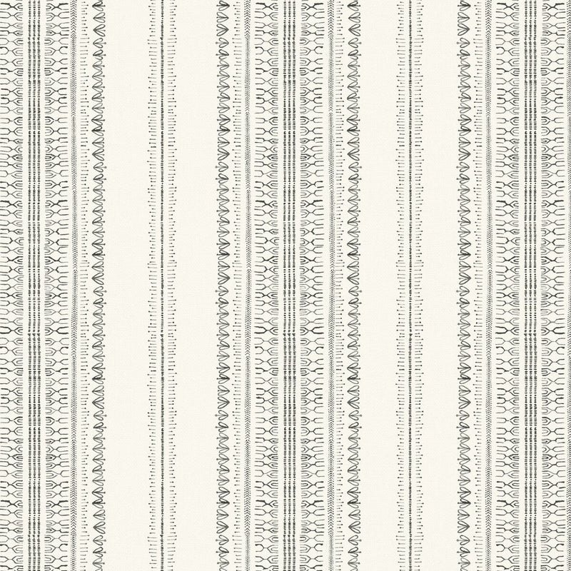 PURE EDIT - BODO STRIPE - CHARCOAL - Fabric By The YARD
