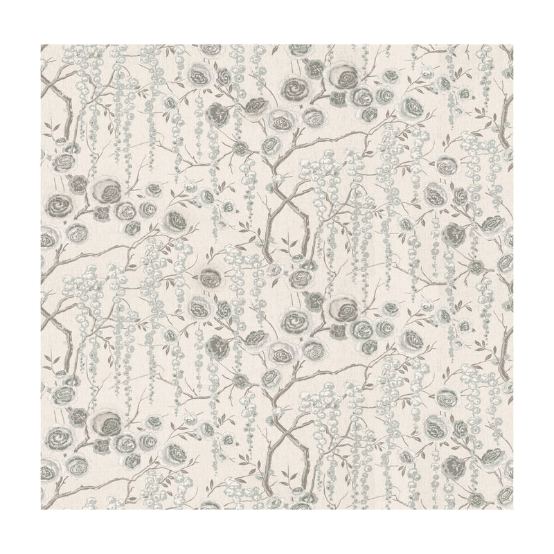 KRAVET BASICS - PEONYTREE- SILVER - Fabric by the Yard SILVER