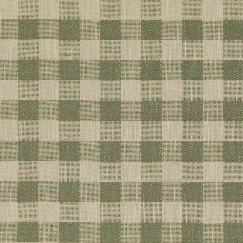 BAKER LIFESTYLE - BLOCK CHECK- GREEN - Fabric by the Yard GREEN