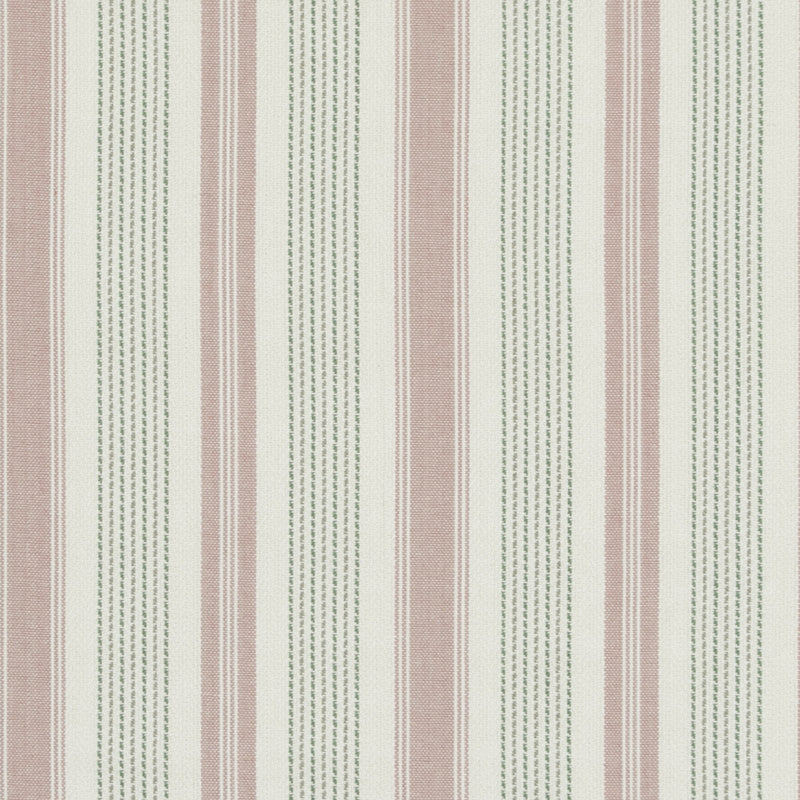 BAKER LIFESTYLE - PURBECK STRIPE- PINK/GREEN - Fabric by the Yard PINK/GREEN