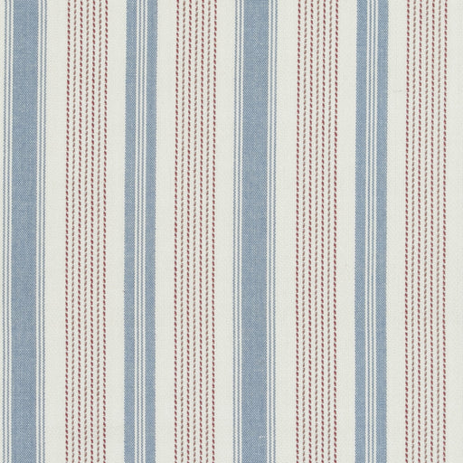 BAKER LIFESTYLE - PURBECK STRIPE- RED/BLUE - Fabric by the Yard RED/BLUE