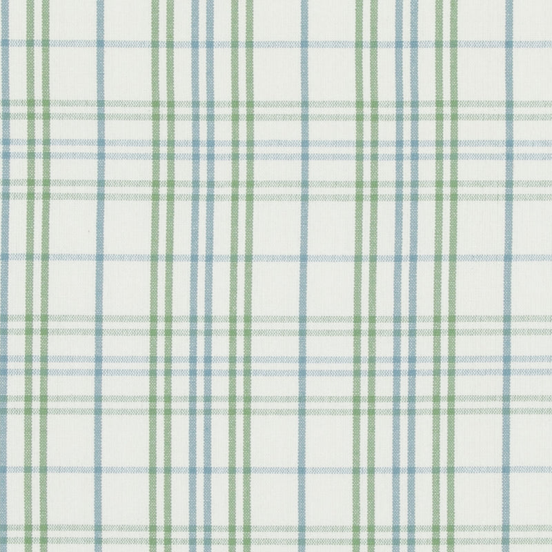 BAKER LIFESTYLE - PURBECK CHECK- GREEN/AQUA - Fabric by the Yard GREEN/AQUA