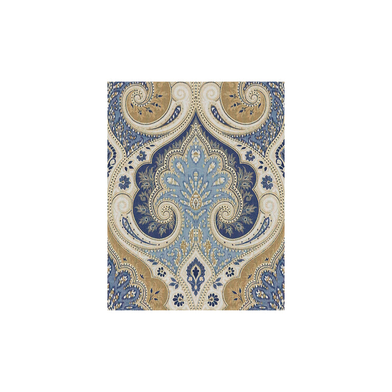 BAKER LIFESTYLE - LATIKA- INDIGO/CASHEW - Fabric by the Yard INDIGO/CASHEW