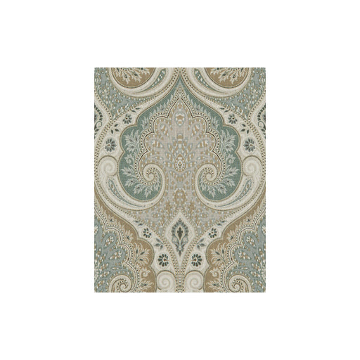 BAKER LIFESTYLE - LATIKA- AQUA/TAUPE - Fabric by the Yard AQUA/TAUPE