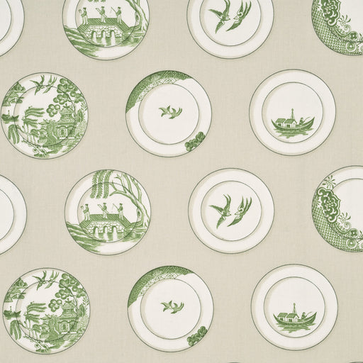 BAKER LIFESTYLE - PORCELAIN- GREEN - Fabric by the Yard GREEN