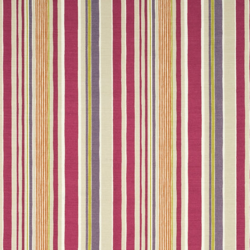 BAKER LIFESTYLE - MALLOW STRIPE- SIENNA/FUCHSIA/STONE - Fabric by the Yard SIENNA/FUCHSIA/STONE