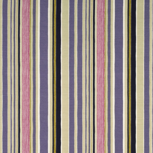 BAKER LIFESTYLE - MALLOW STRIPE- DAMSON/MAUVE/TAUPE - Fabric by the Yard DAMSON/MAUVE/TAUPE