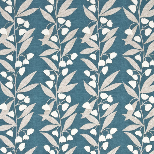 BAKER LIFESTYLE - BELL FLOWER- TEAL - Fabric by the Yard TEAL