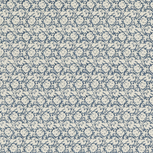 BAKER LIFESTYLE - FLOWER PRESS- INDIGO - Fabric by the Yard INDIGO