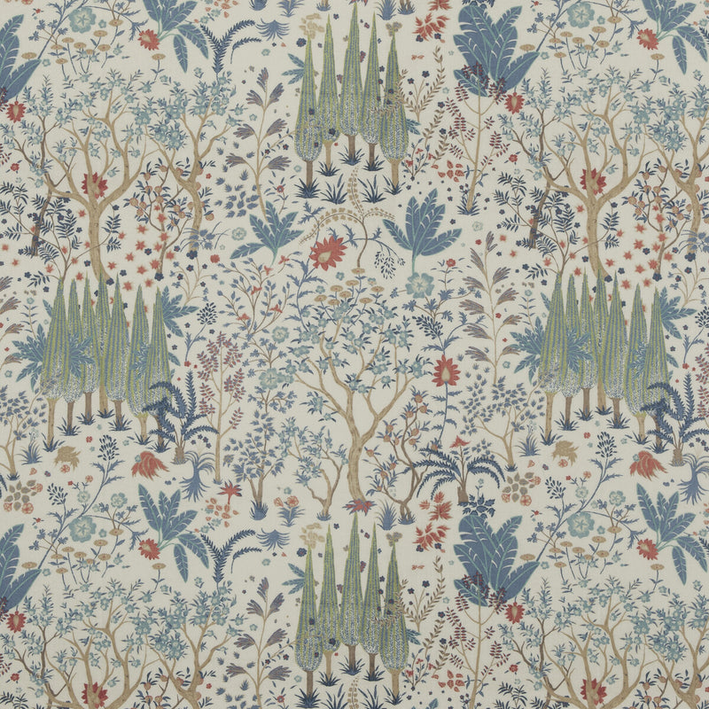 BAKER LIFESTYLE - BRIDPORT- BLUE/RED - Fabric by the Yard BLUE/RED