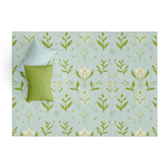 Petal Garden Aqua Floor Mat, 2.5' x 8'