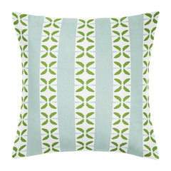 Petal Stripe Light Blue 22x22 Pillow