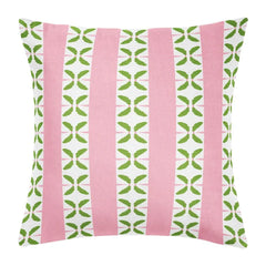 Petal Stripe Light Pink 22x22 Pillow