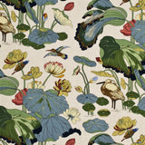 G P & J BAKER - NYMPHEUS - LINEN- STONE/PISTACHIO - Fabric by the Yard