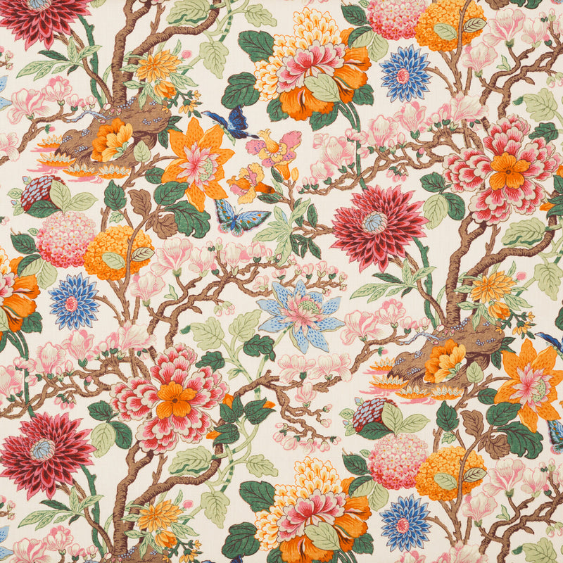 G P & J BAKER - MAGNOLIA- CREAM/BLUE - Fabric by the Yard CREAM/BLUE