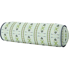 Rosemary Stripe Lagoon with Navy Trim Round Bolster - Full/Queen