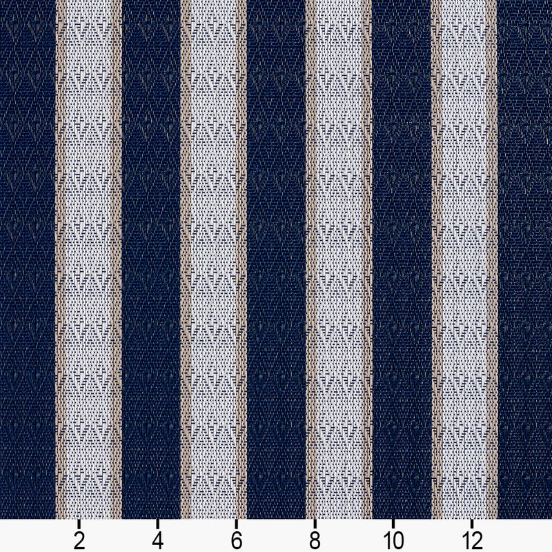 Charlotte - S116 - Cobalt Stripe - Fabric by the Yard - S116 - S116_Ruler