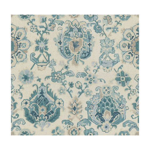 KRAVET BASICS - SAROUKRUG- AQUAMARINE - Fabric by the Yard AQUAMARINE