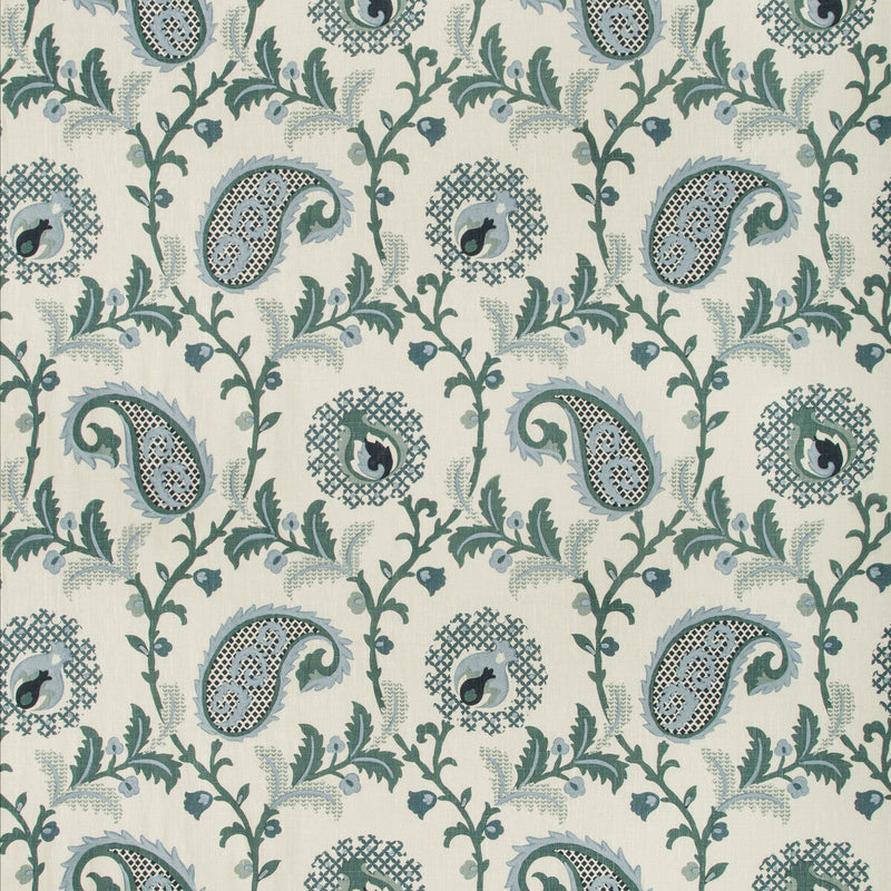 KRAVET DESIGN - SAUDADE PAISLEY- BAY - Fabric by the Yard BAY