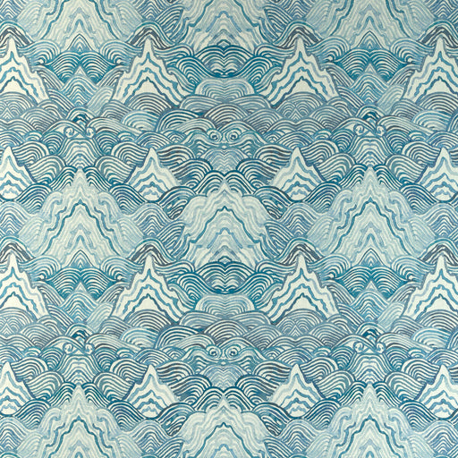 KRAVET COUTURE - SHANGRI LA- INDIGO - Fabric by the Yard INDIGO