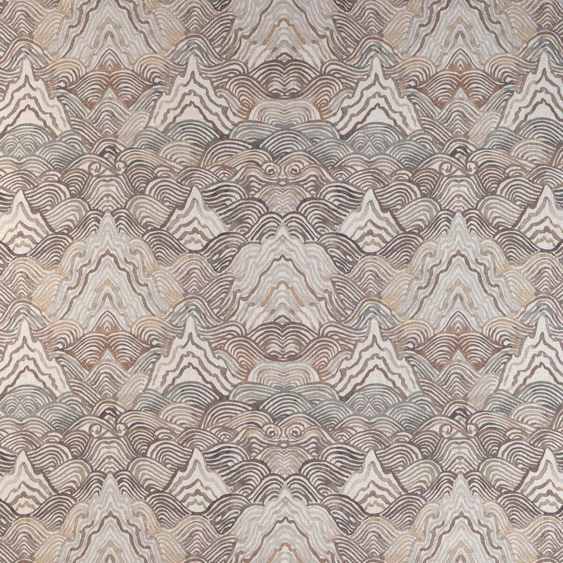 KRAVET COUTURE - SHANGRI LA- STONE - Fabric by the Yard STONE