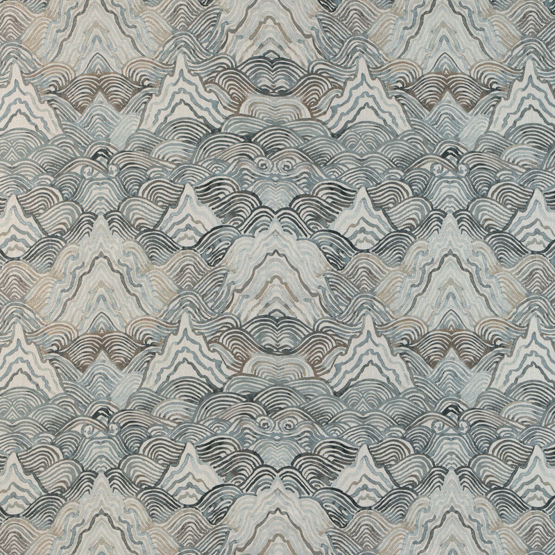 KRAVET COUTURE - SHANGRI LA- NOIR - Fabric by the Yard NOIR