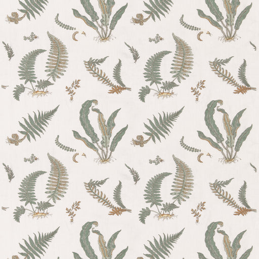 G P & J BAKER - FERNS EMBROIDERY- VERDIGRIS - Fabric by the Yard VERDIGRIS