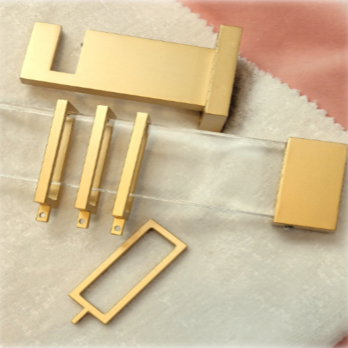 Drapery Rings for Acrylic Lucite Rectangular Drapery Rod - Gold Finish