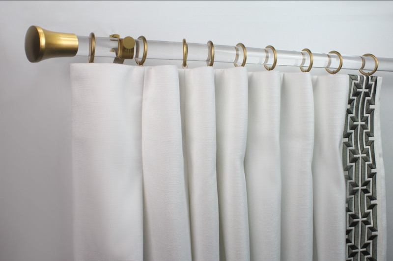 1 Inch - Trumpet Finial - Individual Unit - Available in Gold, Silver, Black and Bronze - IF&D Fabrics and Drapes