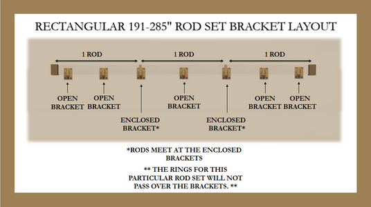 Acrylic Lucite Rectangular Curtain Rod Set- Gold - Includes Drapery Cu ...