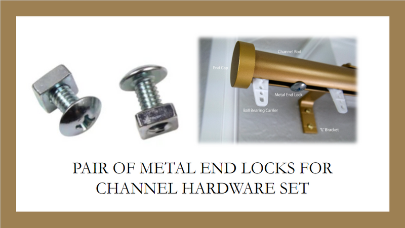 Pair of Metal Channel Track End Locks