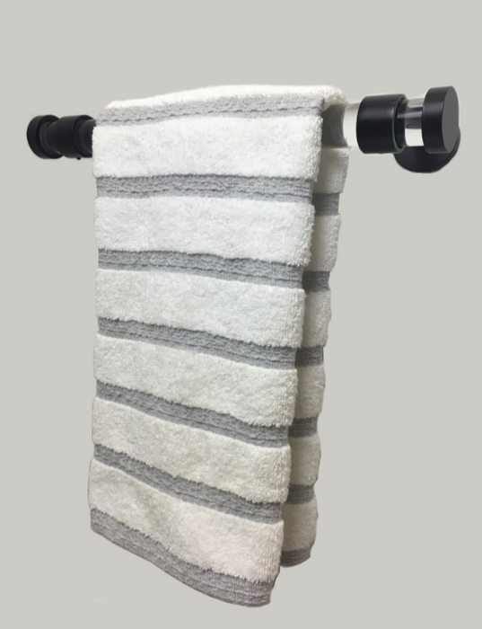 1 Inch Diameter- Acrylic Hand Towel Bar Set-Short Fully Enclosed Bracket-Includes Rod, Brackets, End Caps - Free  Shipping