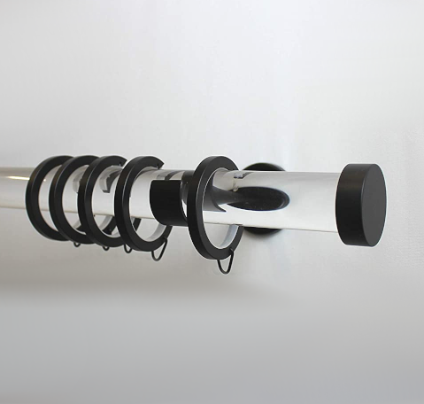 1 Inch Bypass Bracket - Only Compatible with FabricsandDrapes Bypass Rings - Available in Gold, Silver, Bronze and Black Finish - IF&D