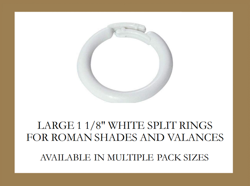 White Plastic Split Rings - Large - Available in Multiple Pack Sizes