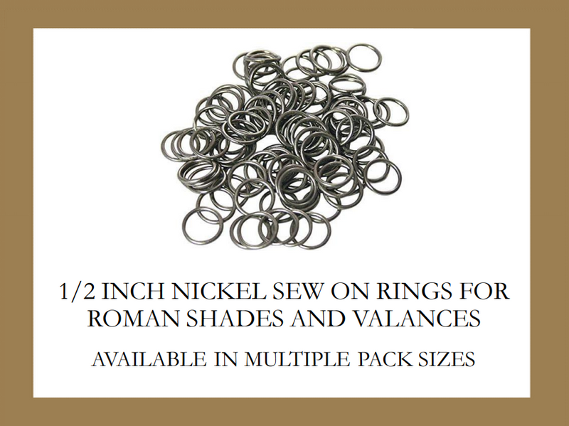 Nickel Shade Rings - Home Sewing for Roman Shades and Valances - 3/8 Inch - Available in 50, 100 and 1,000 Units