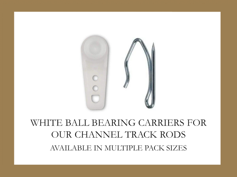 Slim Ball Bearing Carriers - For Channel/Traverse Rod - Available in 10, 20, 25, 30 Packs - By IF&D Fabrics and Drapes