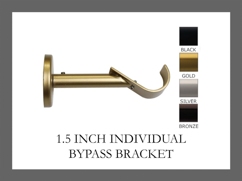 1.5 Inch- Bypass Bracket- Will Only Work with Our Bypass Rings - Available in Gold, Silver, Bronze and Black Finish - IF&D