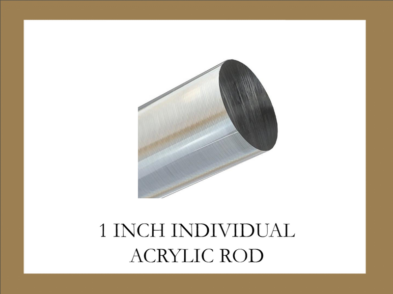 1 Inch Individual Acrylic Rod - Customizable to ANY width