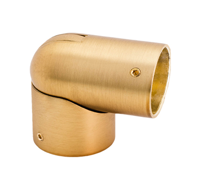 1 1/8 Inch - Corner/Elbow Adapter Hardware Piece - Available in Brushed Gold, Silver, and Black Finishes
