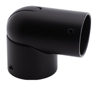 1 1/8 Inch - Corner/Elbow Adapter Hardware Piece - Available in Brushed Gold, Silver, and Black Finishes